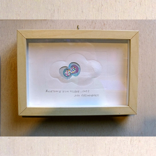 Anatomie d'un nuage (intérieur bleu) - Illustration encadrée