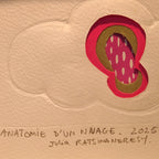 Anatomie d'un nuage (intérieur rose) - Illustration encadrée