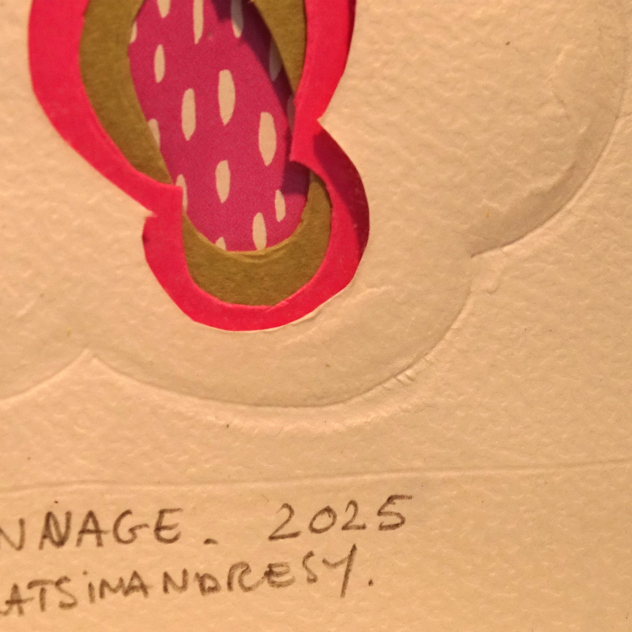 Anatomie d'un nuage (intérieur rose) - Illustration encadrée